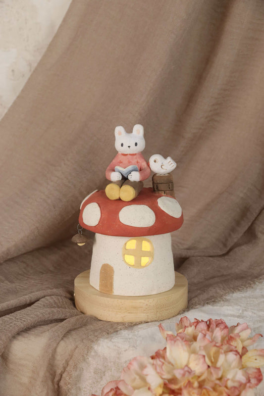 Mushroom House － Pottery Atmosphere Lamp
