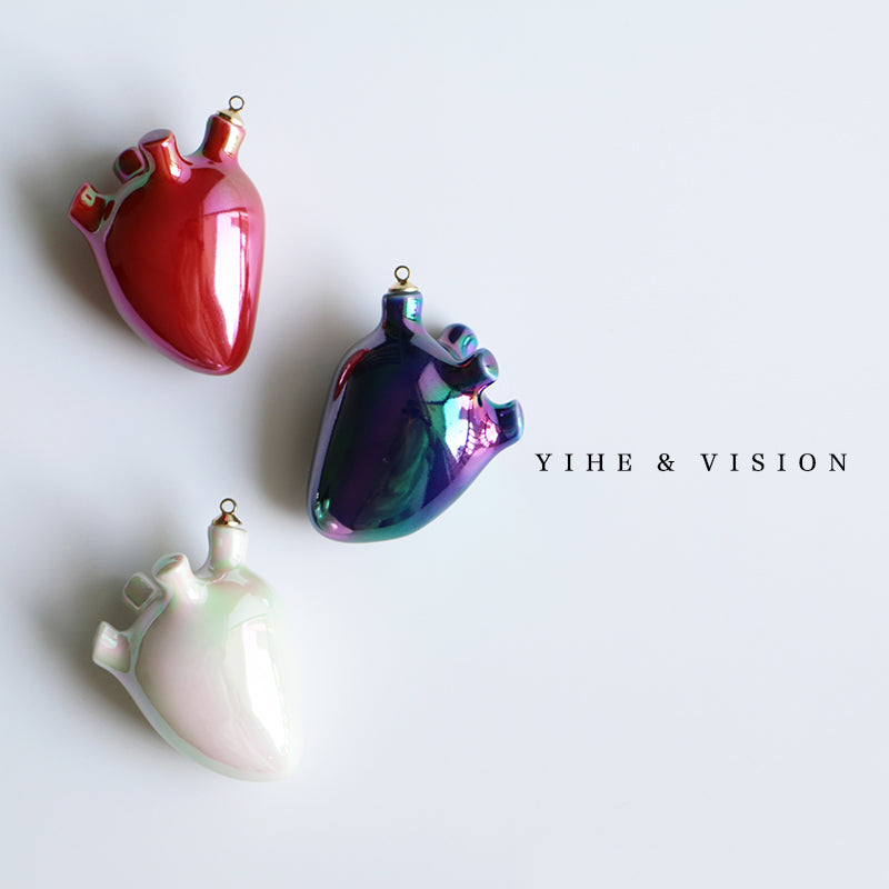 Handmade Customizable Ceramic Necklace "Secret in the Heart"