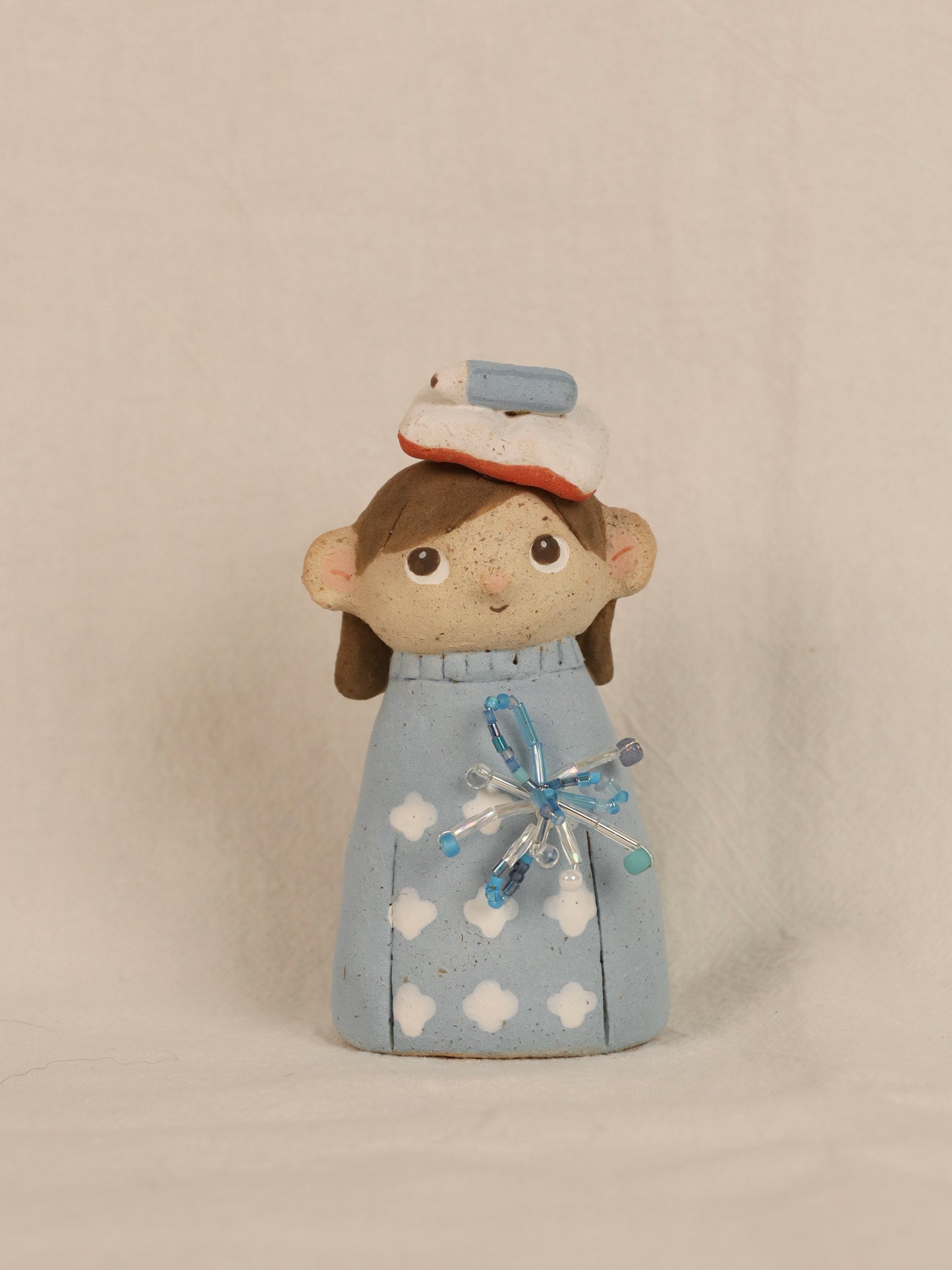 A Burst of Fireworks — Handcrafted Pottery Girl Figurine