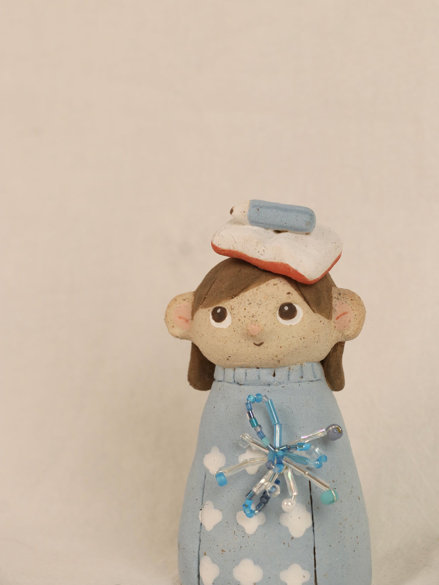 A Burst of Fireworks — Handcrafted Pottery Girl Figurine