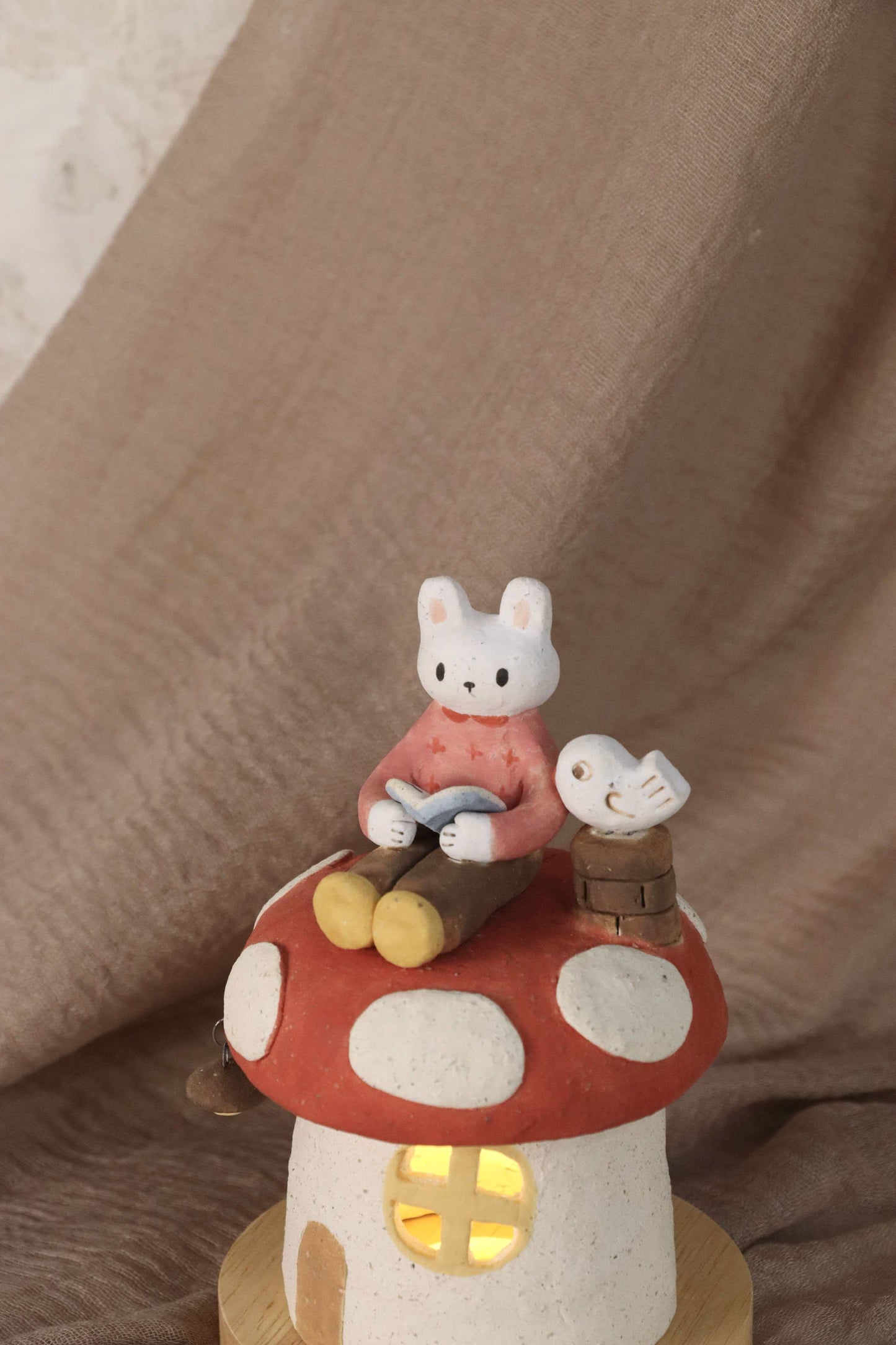 Mushroom House － Pottery Atmosphere Lamp