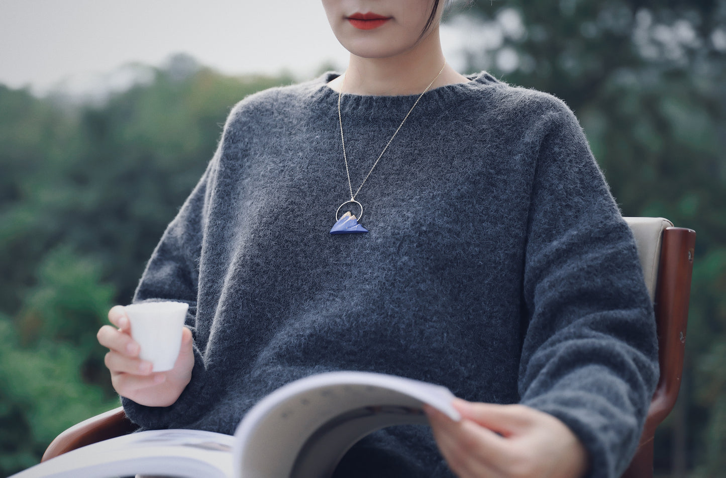 Handmade Ceramic Accessories "Summit" Pendant Necklace