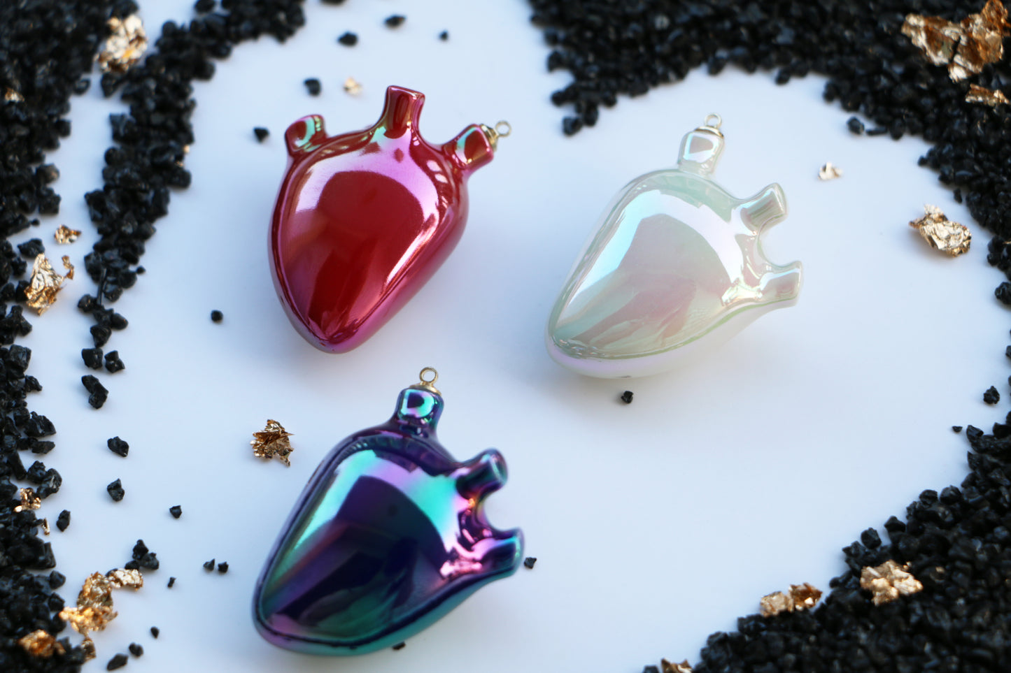 Handmade Customizable Ceramic Necklace "Secret in the Heart"
