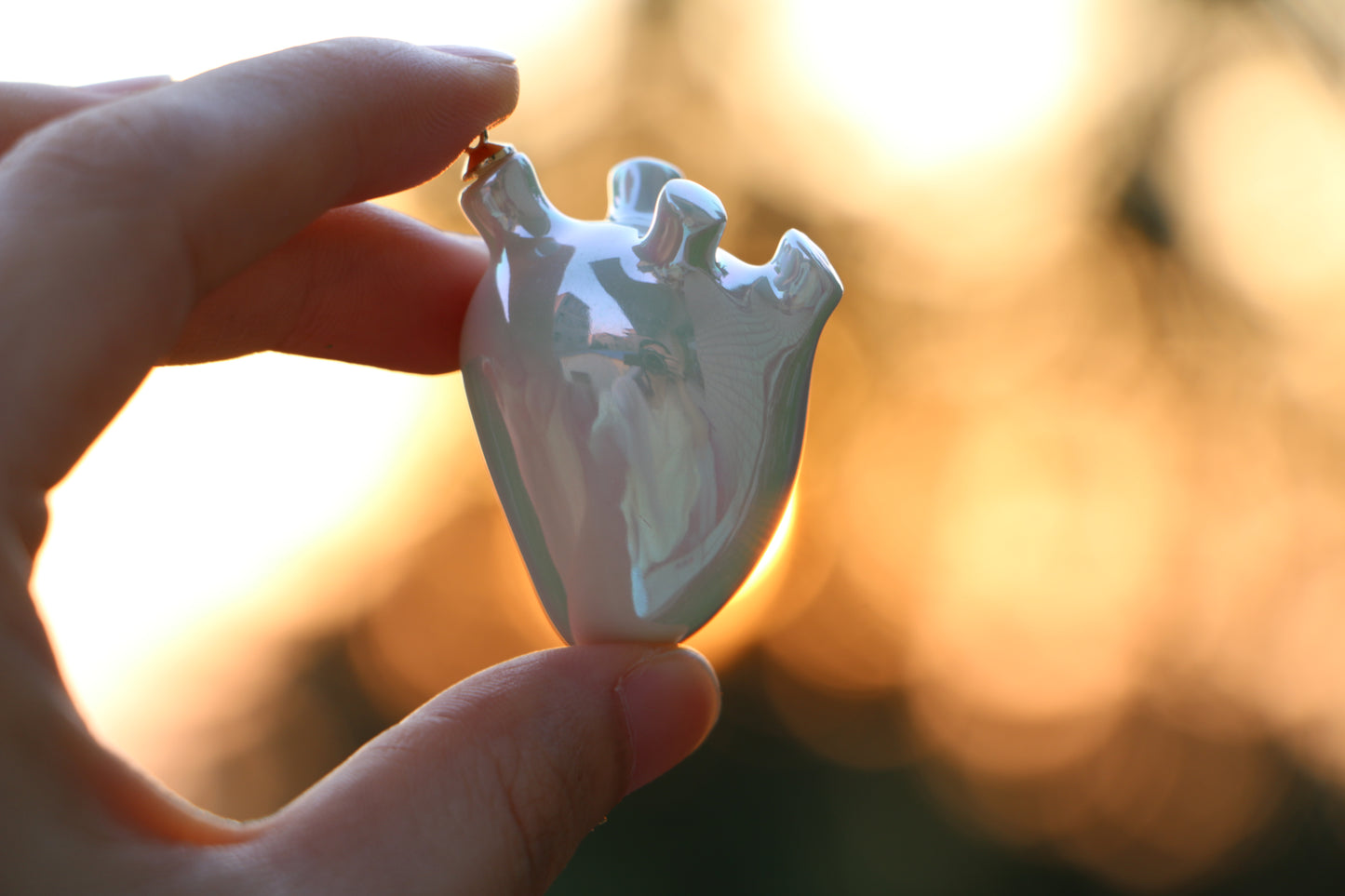 Handmade Customizable Ceramic Necklace "Secret in the Heart"