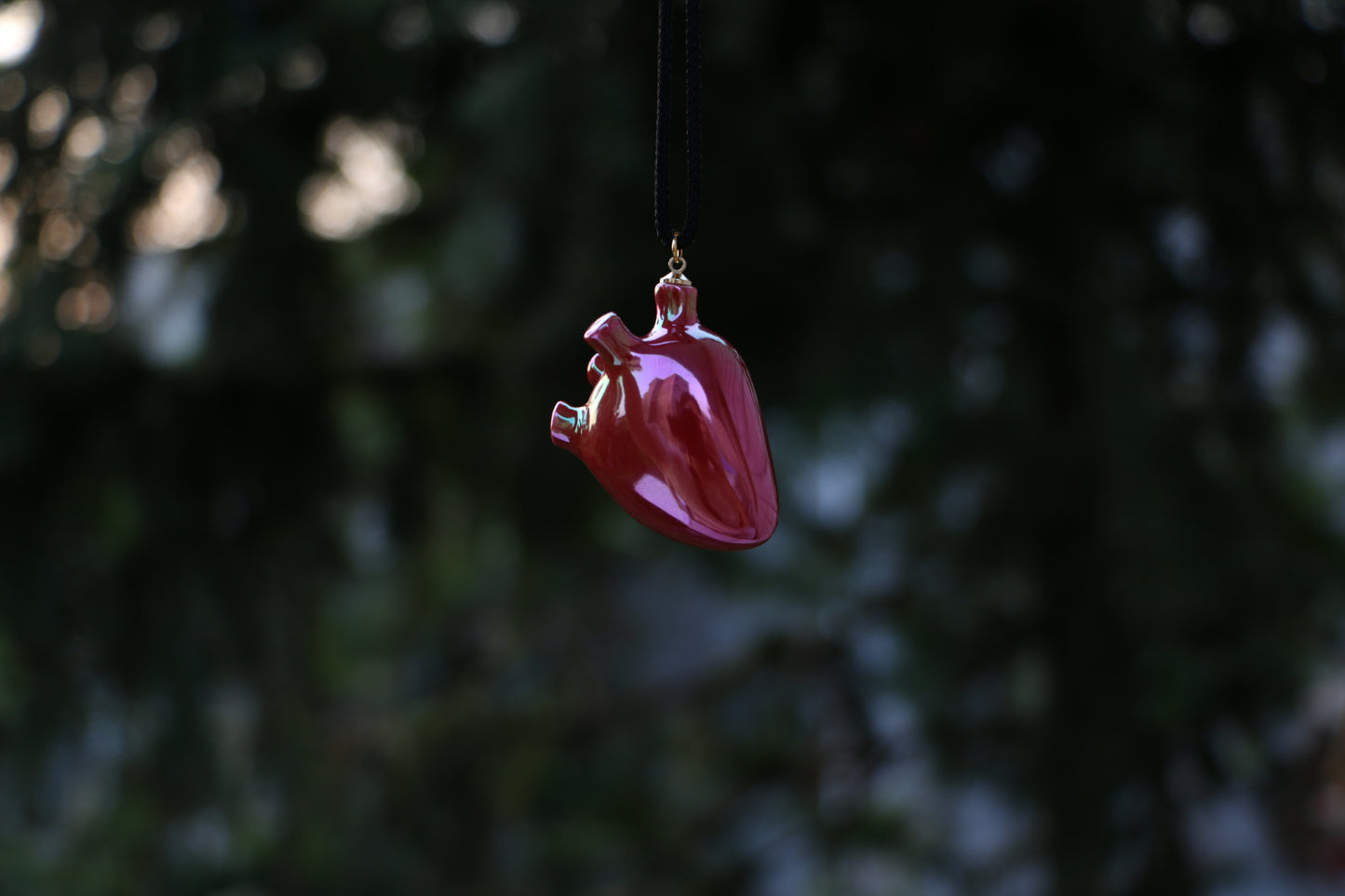 Handmade Customizable Ceramic Necklace "Secret in the Heart"