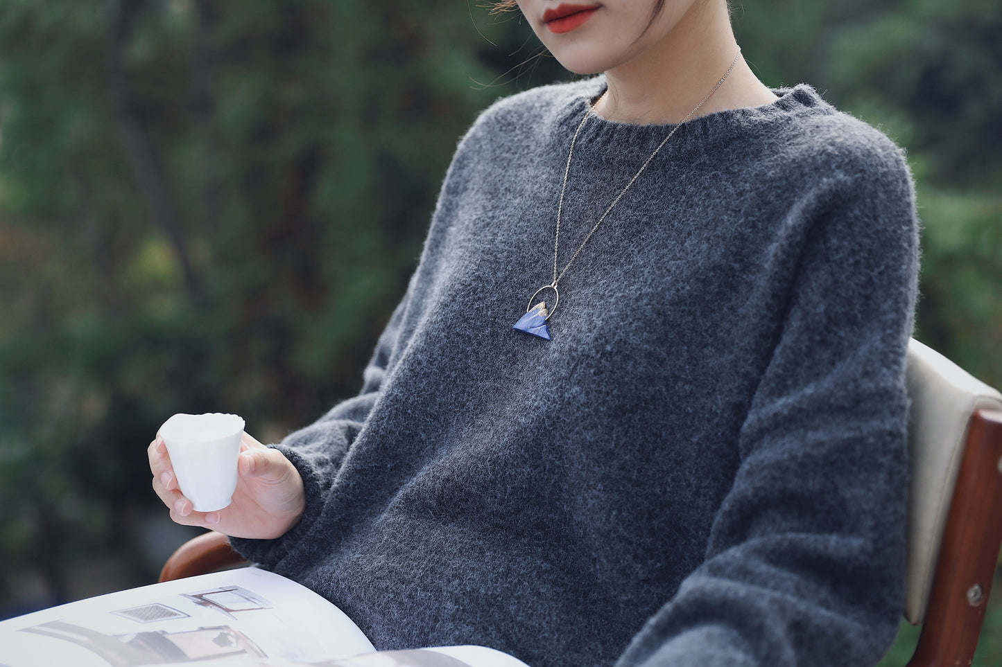 Handmade Ceramic Accessories "Summit" Pendant Necklace