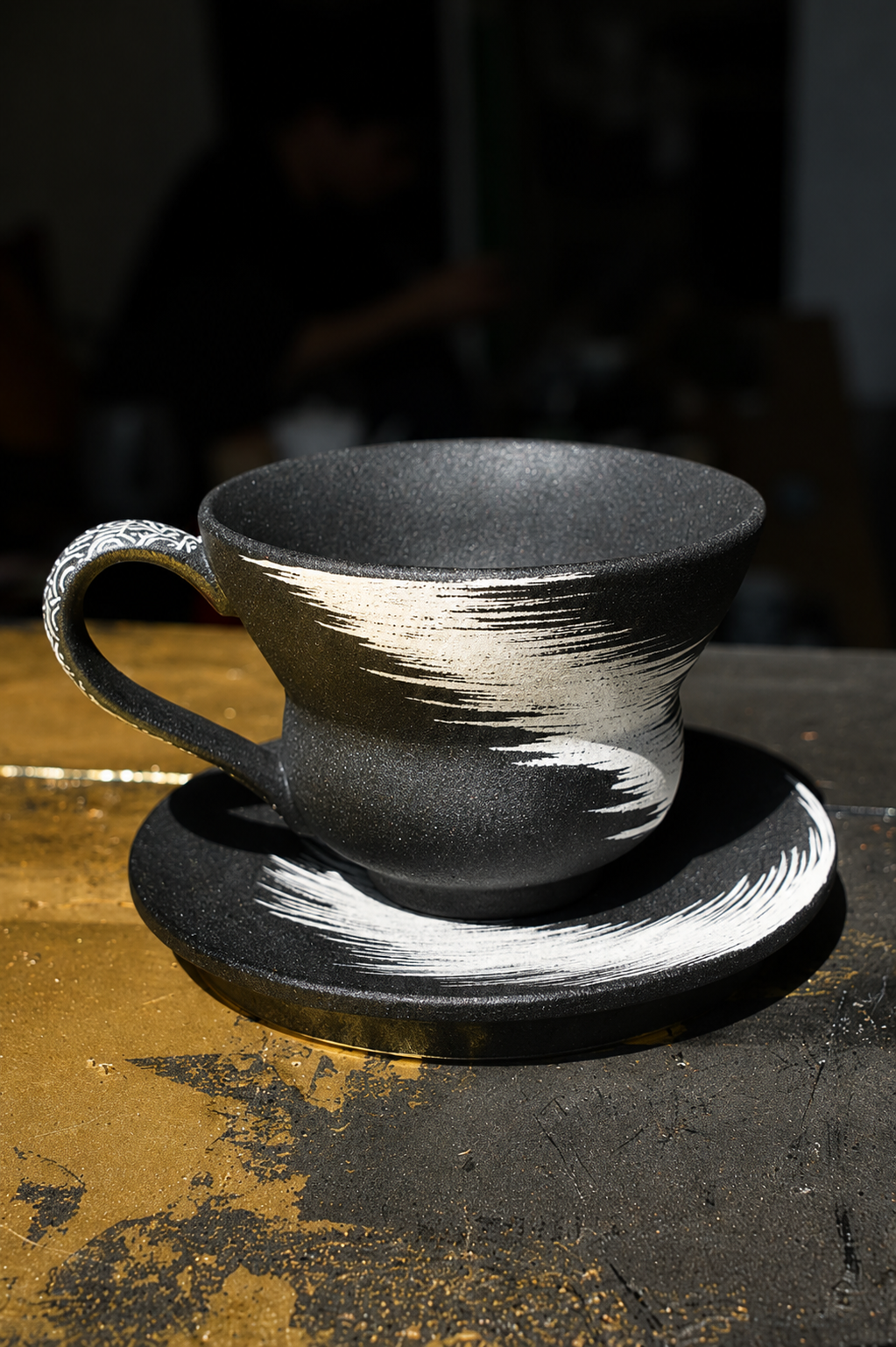 Coffee Cup & Saucer — Feathers on the Tide